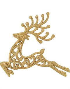 Набор елочных украшений Рождественские олени золотые 13 5 см 6 шт Без бренда