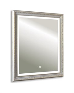 Зеркало для ванной Марсель 78х68 см с подсветкой серебрянное Без бренда
