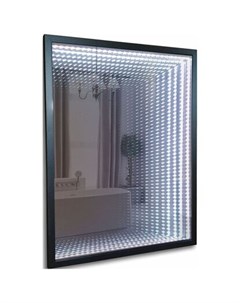 Зеркало для ванной Серенити ФР 00001404 80х60 см с подсветкой черное Без бренда
