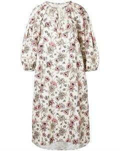 Morye vilshenko платье длины миди с цветочным рисунком нейтральные цвета Morye vilshenko