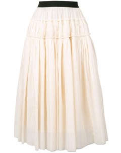 Sara lanzi плиссированная юбка с бахромой нейтральные цвета Sara lanzi