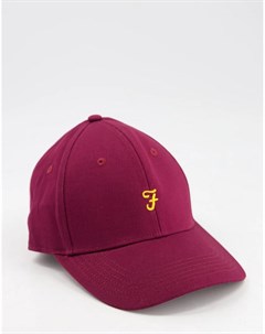 Темно красная кепка с логотипом Farah