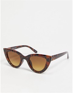 Широкие солнцезащитные очки кошачий глаз с черепаховым дизайном Pieces