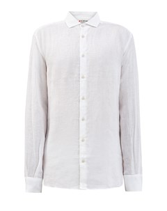 Рубашка из белого льна с неоднородной текстурой Mc2 saint barth