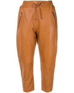 Ecaille укороченные брюки с перфорацией m коричневый Ecaille