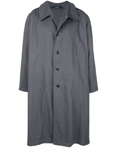 Komakino однобортное пальто l серый Komakino