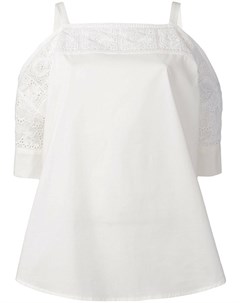 Blugirl блузка с кружевными панелями 44 белый Blugirl
