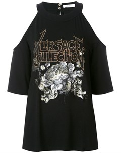 Versace collection декорированный топ с вырезами на плечах Versace collection