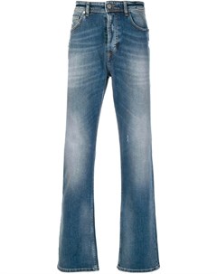 Versace jeans джинсы прямого кроя с выцветшим эффектом 36 синий Versace jeans