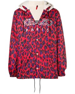 Kenzo леопардовая парка l красный Kenzo