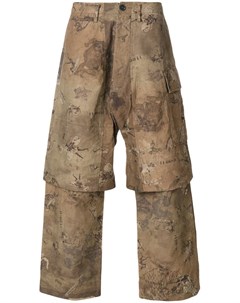 Ziggy chen многослойные брюки с графическим принтом Ziggy chen