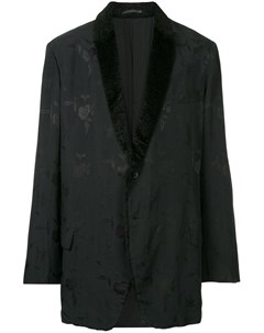 Yohji yamamoto vintage пиджак с цветочным принтом и контрастным воротником Yohji yamamoto vintage