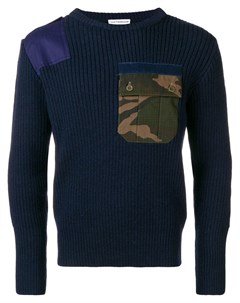Gosha rubchinskiy фактурный свитер с карманом с камуфляжным узором Gosha rubchinskiy