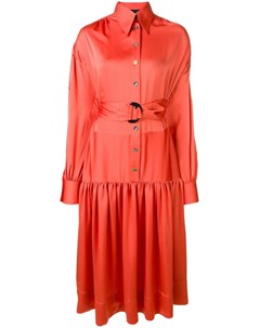Eudon choi платье рубашка с поясом 8 оранжевый Eudon choi