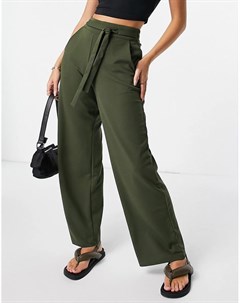 Темно зеленые трикотажные брюки с широкими штанинами Curley Jdy