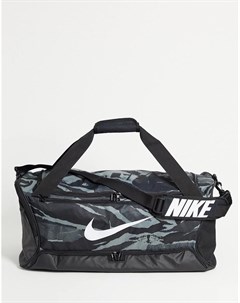 Черная спортивная сумка с камуфляжным принтом Nike training