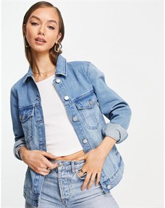 Выбеленная oversized джинсовая куртка Vila