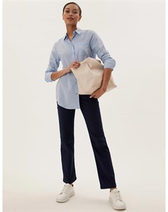 Прямые джинсы с высокой посадкой и стретчевым волокном Marks Spencer Marks & spencer