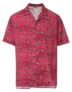 Lanvin рубашка с изображением акул 41 розовый Lanvin