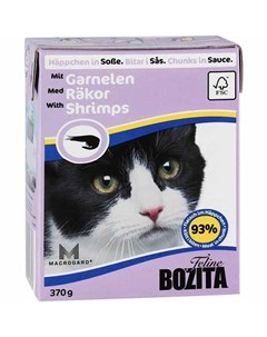 Корм для кошек Кусочки в соусе с креветками 370 г Bozita