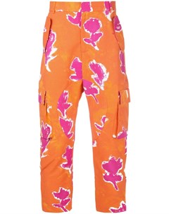 Prabal gurung брюки карго с цветочным принтом 32 оранжевый Prabal gurung