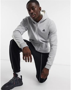 Худи на молнии серого цвета с подкладкой из искусственного меха adidas Adidas performance