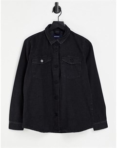 Джинсовая рубашка выбеленного черного цвета Wåven