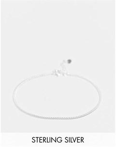 Зауженный браслет цепочка из стерлингового серебра с крупными звеньями Asos design