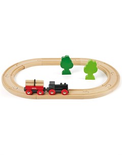 Железная дорога с грузовым поездом стартовый деревянный набор Brio