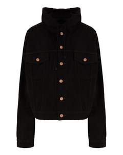 Черная куртка из денима с капюшоном Balenciaga