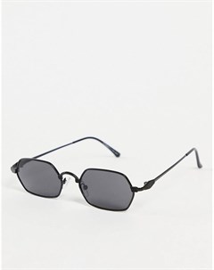 Круглые солнцезащитные очки в черной оправе в стиле унисекс Micro Aj morgan