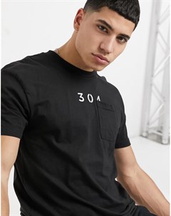Черная футболка с круглым вырезом 304 clothing