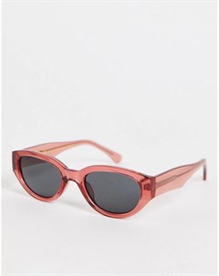 Круглые солнцезащитные очки унисекс в прозрачной красной оправе в стиле ретро Winnie A.kjaerbede