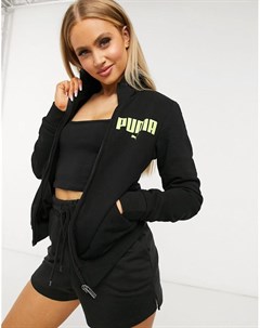 Черная спортивная куртка на молнии Puma
