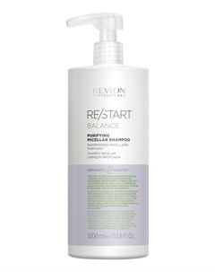 Шампунь Restart Balance Purifying Micellar Shampoo Мицеллярный для Жирной Кожи 1000 мл Revlon
