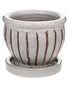 Горшок Классика 50x40см белый с поддоном Hoang pottery