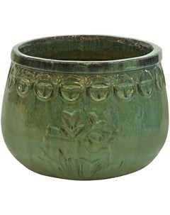 Кашпо Цветы 52x35см зелёное Hoang pottery