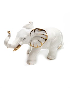 Фигурка Слон белый с золотым 12 5х9х15 см Русские подарки