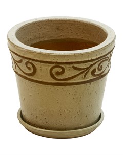 Горшок Тоскана 47x40см белый с поддоном Hoang pottery