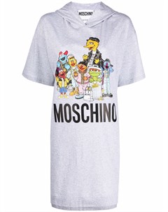 Платье худи с логотипом Moschino