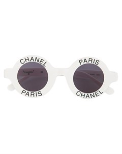 Круглые солнцезащитные очки с логотипом Chanel pre-owned