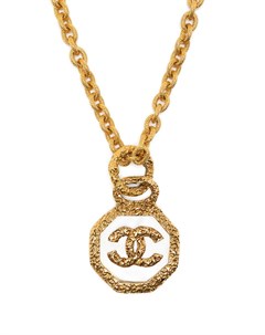 Позолоченное колье 1995 го года с логотипом CC Chanel pre-owned