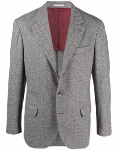 Однобортный пиджак с узором в елочку Brunello cucinelli