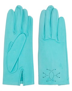 Перчатки pre owned с перфорированным логотипом Hermès