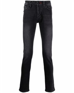 Узкие джинсы с вышивкой Philipp plein