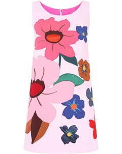 Короткое платье трапеция с цветочным принтом Dolce&gabbana