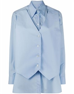 Поплиновая рубашка Waistcoat Mm6 maison margiela