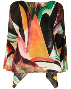Плиссированная блузка с абстрактным принтом Pleats please issey miyake