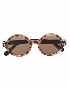 Солнцезащитные очки в круглой оправе черепаховой расцветки Stella mccartney eyewear