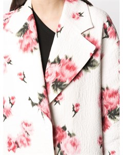Пальто оверсайз с цветочным принтом Blumarine